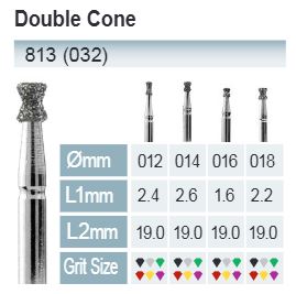 BROCAS DE DIAMANTE FG ISO 813-314-514-016 VERMELHO X5PCS.