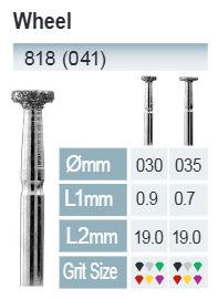 BROCAS DE DIAMANTE FG ISO 818-314-524-030 AZUL/TRANSP. X5UDS.