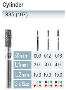 BROCAS DE DIAMANTE FG ISO 835-314-544-016 PRETO X5PCS.