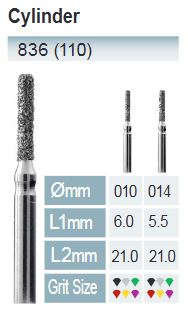 BROCAS DE DIAMANTE FG ISO 836-314-544-010 PRETO X5PCS.