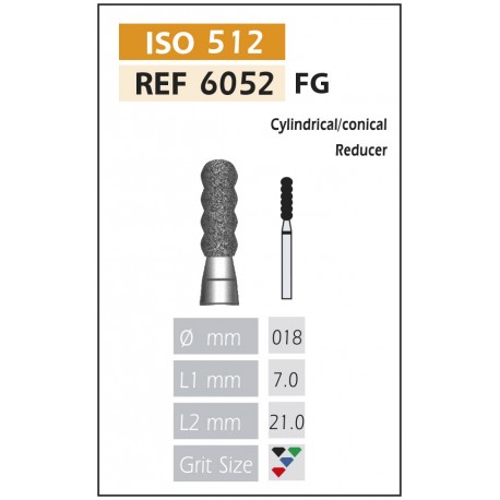 BROCAS DE DIAMANTE FG ISO 652-314-514-018 VERMELHO X5PCS.