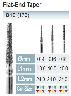 FRESAS DIAMANTE FG ISO 848-314-524-014 AZUL X5UDS.