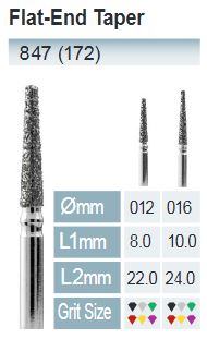 FRESAS DIAMANTE FG ISO 847-314-544-016 NEGRO X5UDS