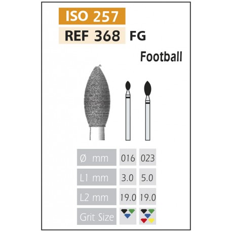 BROCAS DE DIAMANTE FG ISO 368-314-504-023 PRETO X5PCS.