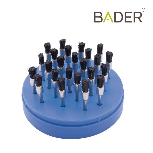 [4000] ESCOVA DE PROFILAXIA CERDAS DE NYLON LISAS PRETAS X100 UNIDADES