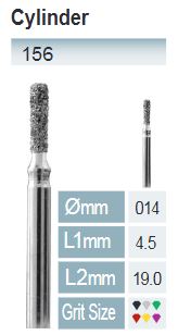 [156-014 M] BROCAS DE DIAMANTE FG ISO156-314-524-014 AZUL/TRANSP. X5UDS.