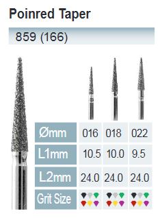 [859-018 C] FRESAS DIAMANTE FG ISO 859-314-534-018 VERDE X5UDS 