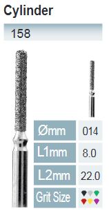 [158-014 C] BROCAS DE DIAMANTE FG ISO 158-314-534-014 VERDE X5PCS.