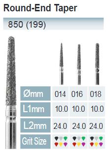 [850-014 M] FRESAS DIAMANTE FG ISO 850-314-524-014 AZUL X5UDS.