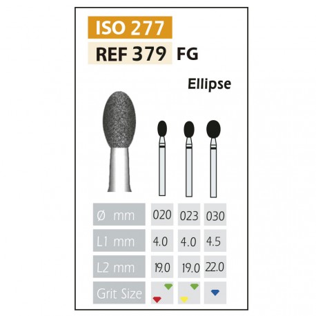 [379-023 C] BROCAS DE DIAMANTE FG ISO 379-314-534-023 VERDE X5PCS.